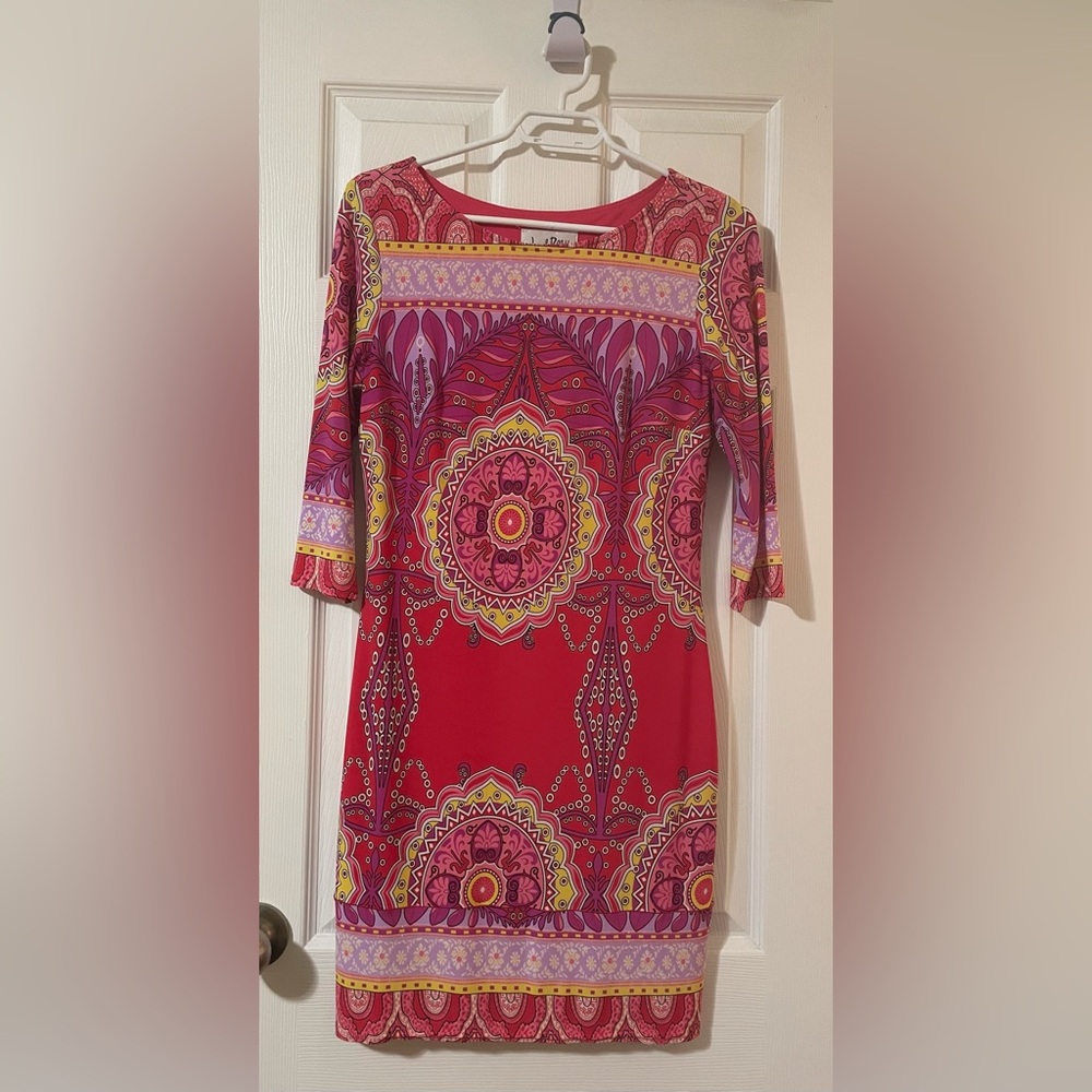Joseph Ribkoff Vibrant Paisley Patterned Dress Size 4